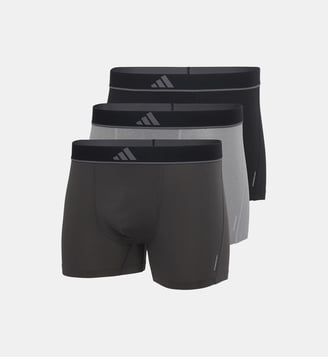 Boxers, lot de 3, ACTIVE MICRO FLEX ECO - Adidas Originals - Gris clair et noir