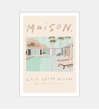 Poster   Florida Mansion - French Toast Studio - Poster & Frame - Multicolore