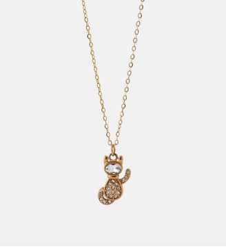 Collier family pendentif chat acier inoxydable - Balaboosté - Doré