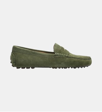 Mocassin driver hampton - cuir velours - Fairmount - Kaki
