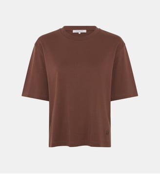 T-shirt uni en coton -  MAYAE - Gerard Darel - Marron