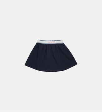 Jupe mini avec logo - Marni - Bleu foncé