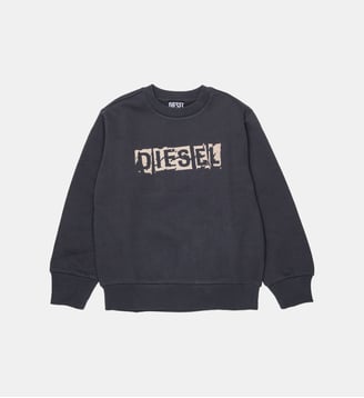 Sweat-shirt col rond avec logo - Diesel Kids - Gris moyen