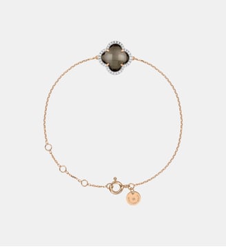Bracelet, quartz fume, diamants, or rose - Morganne Bello - Or rose