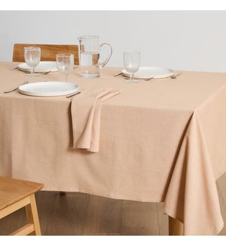 Nappe en coton tissé-teint - La Redoute Interieurs - Caramel chiné