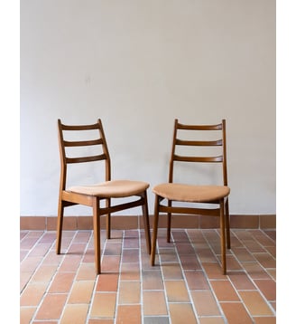 Paire de chaises scandinaves Alma N°1791- Produit chiné - Debongout - Bois foncé