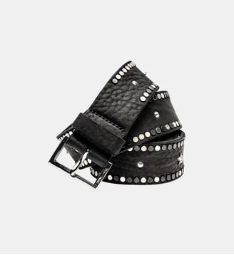 Ceinture Starlight en cuir à ornements métalliques-Noir-T3 Zadig&Voltaire