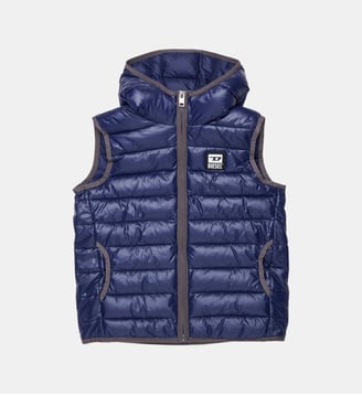 Gilet matelassé avec logo - Diesel Kids - Bleu