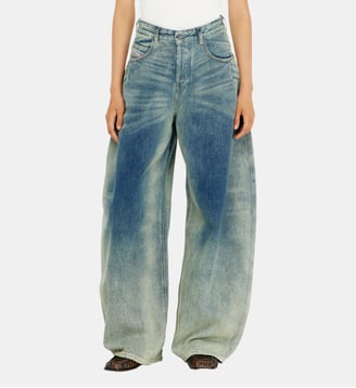 Relaxed Jeans High Waist 1987 D-Khelz - Diesel - Bleu moyen