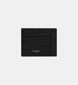 Porte papiers Lucien en cuir grainé - Le Tanneur - Noir