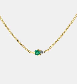 Collier en or jaune 9 carats avec saphir, émeraude - Aristocrazy - Or