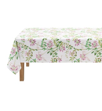 Nappe Pois de senteur 50% coton - 50% lin - Le Jacquard Francais - Floral