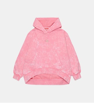Sweat à capuche avec logo - Diesel Kids - Peach pink