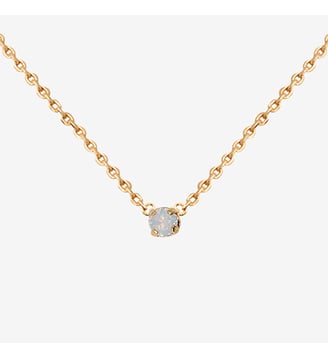 Collier doré pacific opal - PARIS - Caroline Najman - Blanc