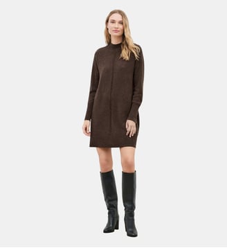 Robe rmichaela - Motif uni - Laine rws - Caroll - Marron
