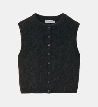 Cardigan sans manches doux Fille - Cyrillus - Marron
