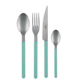 Ménagère 24 pièces, Bistrot Vintage - Sabre - Vert pastel