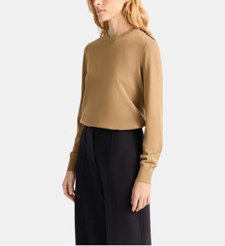 Pull ottavia col rond coupe ajustée - Fusalp - Savane