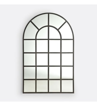 Miroir métal industriel fenêtre 110x170 cm - La Redoute Interieurs - Métal brossé