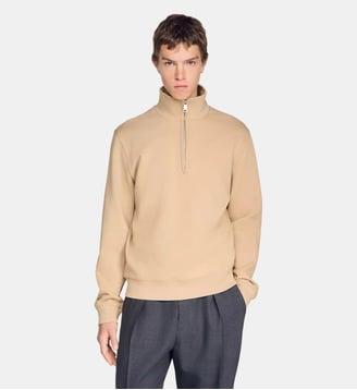 Sweatshirt en coton - Sandro - Cappucino