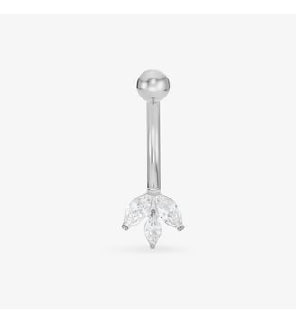 Piercing nombril titane Fauve taille 10mm argent - Nebuleuse Bijoux - Argent