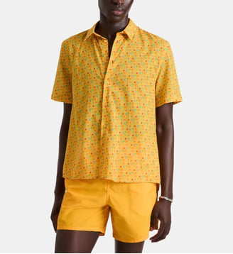 Chemise en voile de coton Micro Ronde des Tortues - Vilebrequin - Maïs