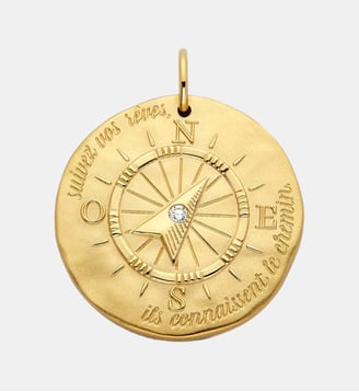 Médaille La Boussole Or Jaune & Diamant Arthus Bertrand