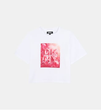 Tee-shirt manches courtes - DKNY - Blanc et rose