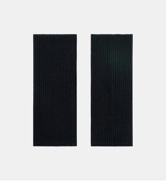 Mitaines courtes à côtes en cachemire  - Bompard - Noir