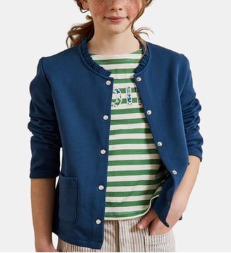 Gilet  en molleton - Coton biologique - Cyrillus - Marine