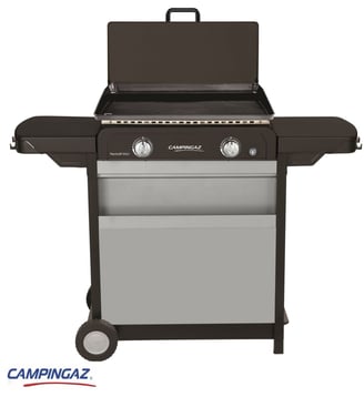 Plancha gaz BLUE FLAME EXLD 2 brûleurs sur chariot, 60x40 cm - Campingaz - Gris