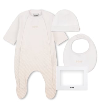 Ensemble pyjama, bonnet et bavoir - BOSS Kidswear - New beige