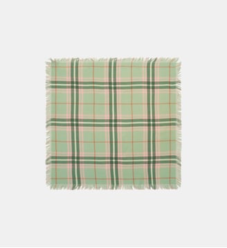 Mini carré Swann Tartan - Bompard - Vert amande et jade