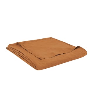 Drap housse en lin lavé bonnet 30cm, NATURELLEMENT LIN - Blanc Cerise - Ambre
