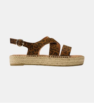 Sandales espadrilles plateformes Chantal - Odaje - Marron