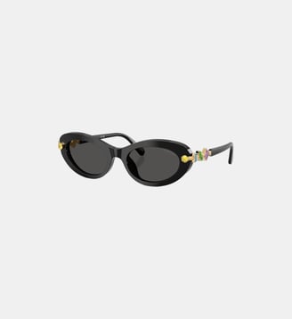 Lunettes de soleil Ovale SK6042 - Swarovski - Noir