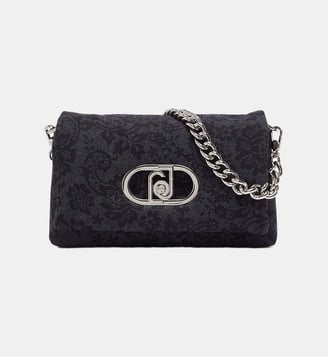 Sac LaPuffy moyen en denim imprimé - Liu Jo - Noir