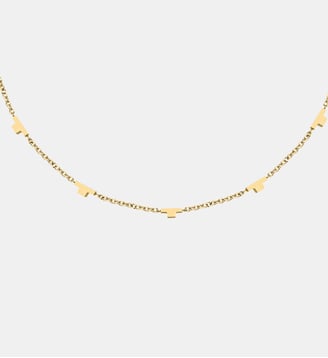Collier en acier, cristaux, T-LOGO - Trussardi - Or jaune