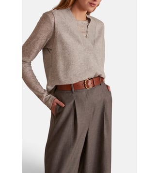 Pull sans manche Aristide en laine  - Maison 123 - Gris chine