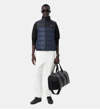 Doudoune sans manche déperlante - Lacoste - Noir et gris foncé