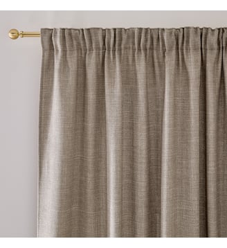 Rideau tamisant, effet natté, à galon fronceur et wave - La Redoute Interieurs - Naturel