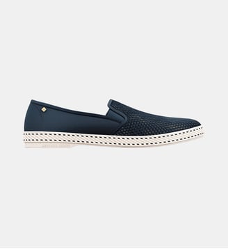 Espadrilles ajourées en tissu - Rivieras - Bleu marine