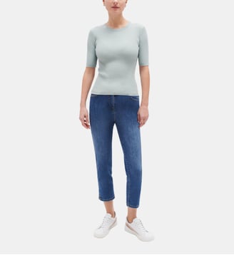 Jean pantacourt caleb b - Motif uni - Coupe slim - Caroll - Denim stone