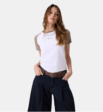 T-shirt color block - Guess - Multi blanc