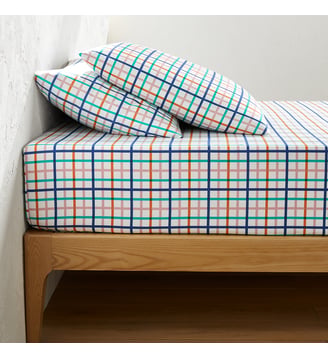 Drap-housse en coton bonnet 30 cm - La Redoute Interieurs - Multicolore