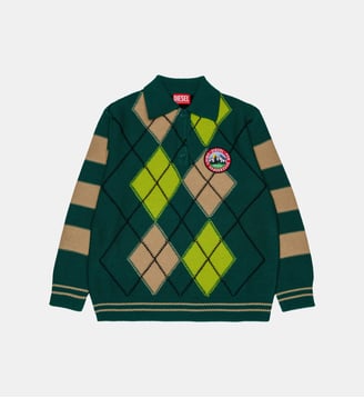 Polo en mélange de laine avec logo Diesel Kids