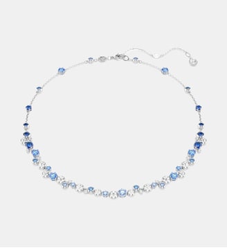 Collier Constella, Métal rhodié - Swarovski - Blue et rhodium plated
