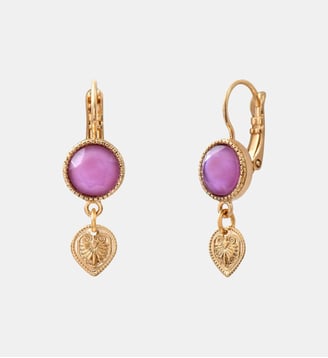 Boucles d'oreilles dormeuses   - Mindoro - Satellite - Violet