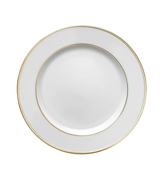 Assiette 26,5 Cm - Galon Or - Degrenne - Blanc