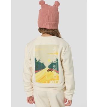 Sweat molleton gratté imprimé enfant Nahi - Jott - Naturel